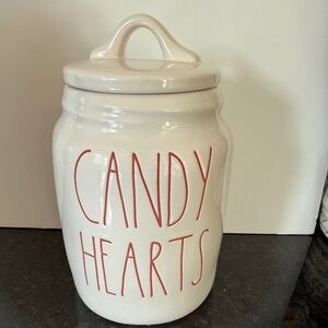 Rae Dunn "Candy Hearts" Ceramic Canister - Artisan Collection by Magenta